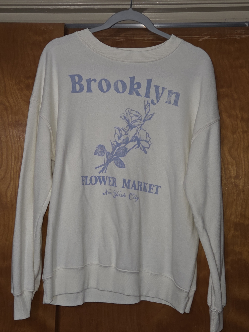 Altar'd State Cream Sweatshirt with Lavender Graphic - Brooklyn Flower Market